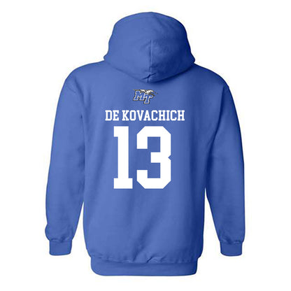MTSU - NCAA Men's Basketball : Kevin De Kovachich - Replica Shersey Hooded Sweatshirt-1