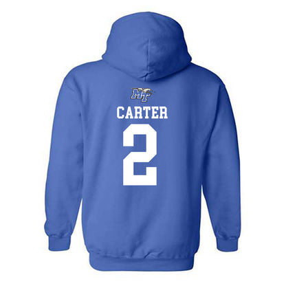 MTSU - NCAA Men's Basketball : Jahvin Carter - Replica Shersey Hooded Sweatshirt-1