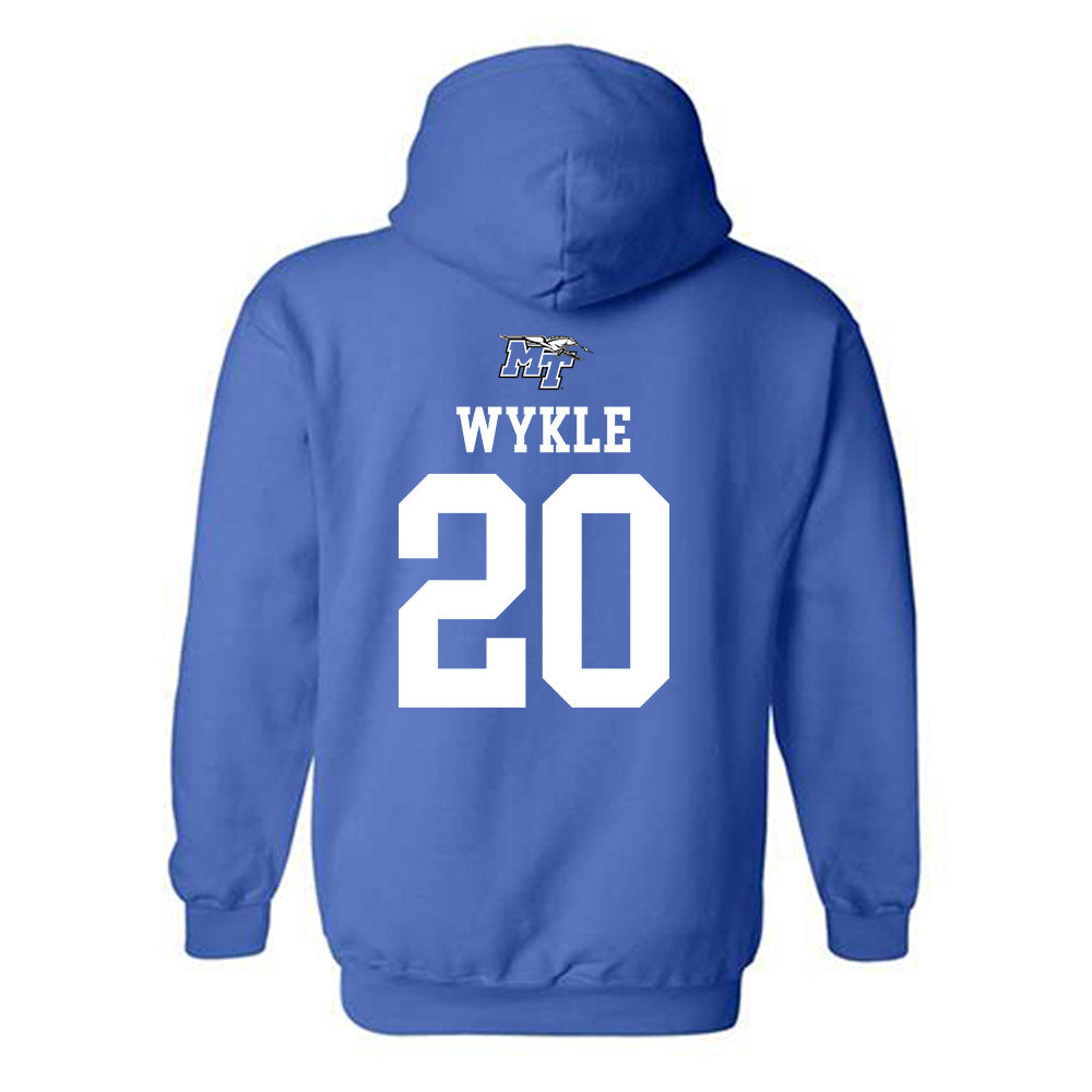 MTSU - NCAA Men's Basketball : Savon Wykle - Replica Shersey Hooded Sweatshirt-1