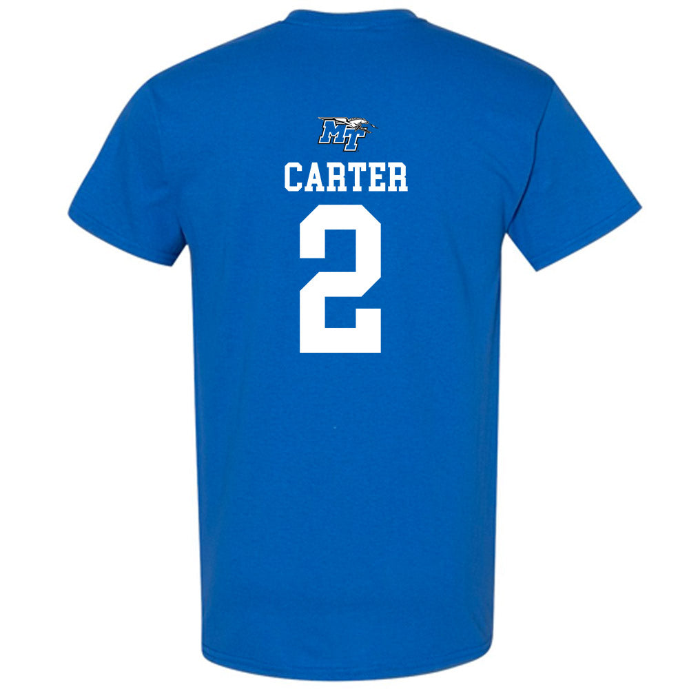 MTSU - NCAA Men's Basketball : Jahvin Carter - Replica Shersey T-Shirt-1