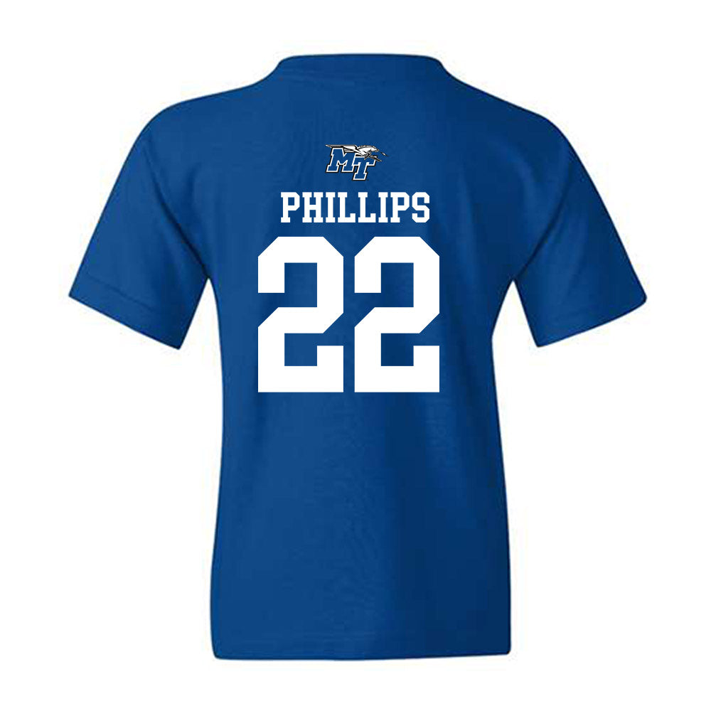 MTSU - NCAA Men's Basketball : Henry Phillips - Replica Shersey Youth T-Shirt-1