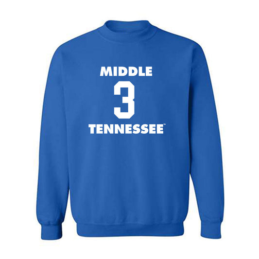 MTSU - NCAA Women's Basketball : Alayna Contreras - Replica Shersey Crewneck Sweatshirt-0
