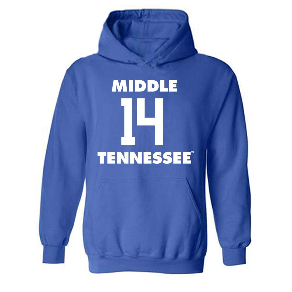 MTSU - NCAA Women's Basketball : Aaliyah Blanchard - Replica Shersey Hooded Sweatshirt-0