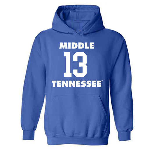 MTSU - NCAA Women's Basketball : Jenna McClendon - Replica Shersey Hooded Sweatshirt-0