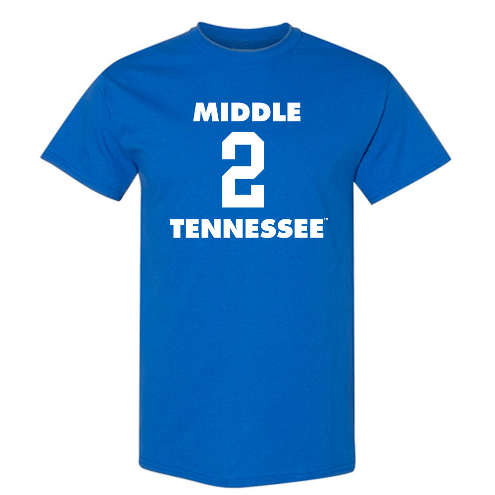 MTSU - NCAA Men's Basketball : Jahvin Carter - Replica Shersey T-Shirt-0