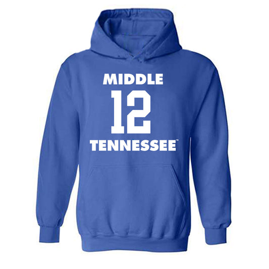MTSU - NCAA Women's Basketball : Blair Baugus - Replica Shersey Hooded Sweatshirt-0