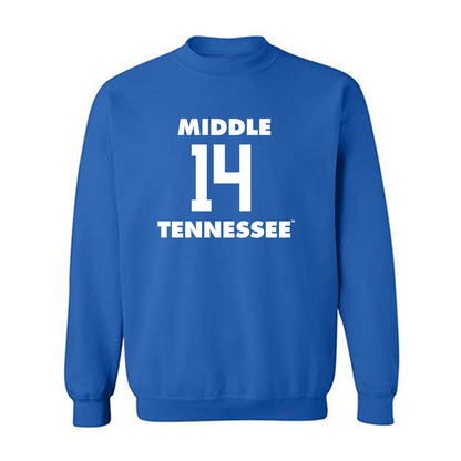 MTSU - NCAA Women's Basketball : Aaliyah Blanchard - Replica Shersey Crewneck Sweatshirt-0