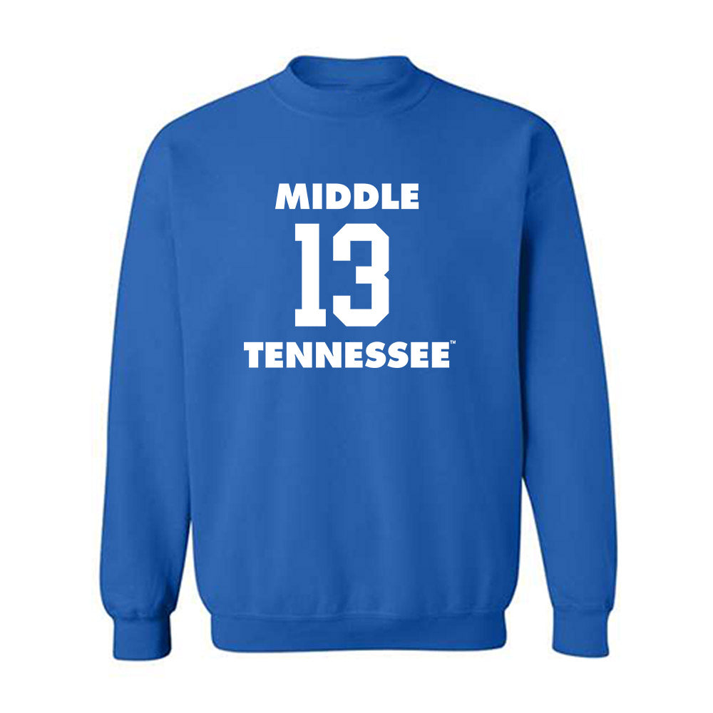 MTSU - NCAA Men's Basketball : Kevin De Kovachich - Replica Shersey Crewneck Sweatshirt-0