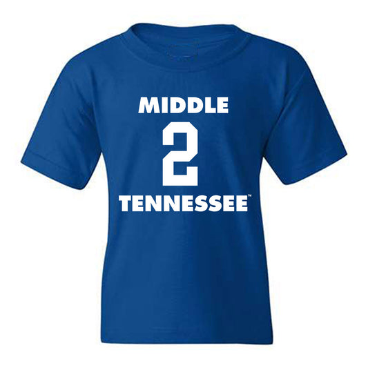 MTSU - NCAA Men's Basketball : Jahvin Carter - Replica Shersey Youth T-Shirt-0
