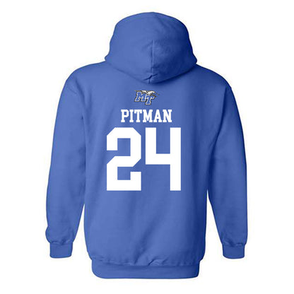 MTSU - NCAA Women's Soccer : Payton Pitman - Replica Shersey Hooded Sweatshirt-1