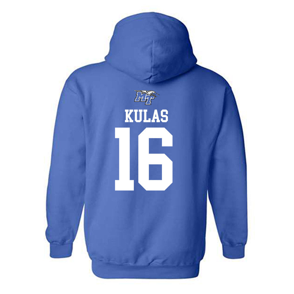 MTSU - NCAA Women's Soccer : Zoey Kulas - Replica Shersey Hooded Sweatshirt-1