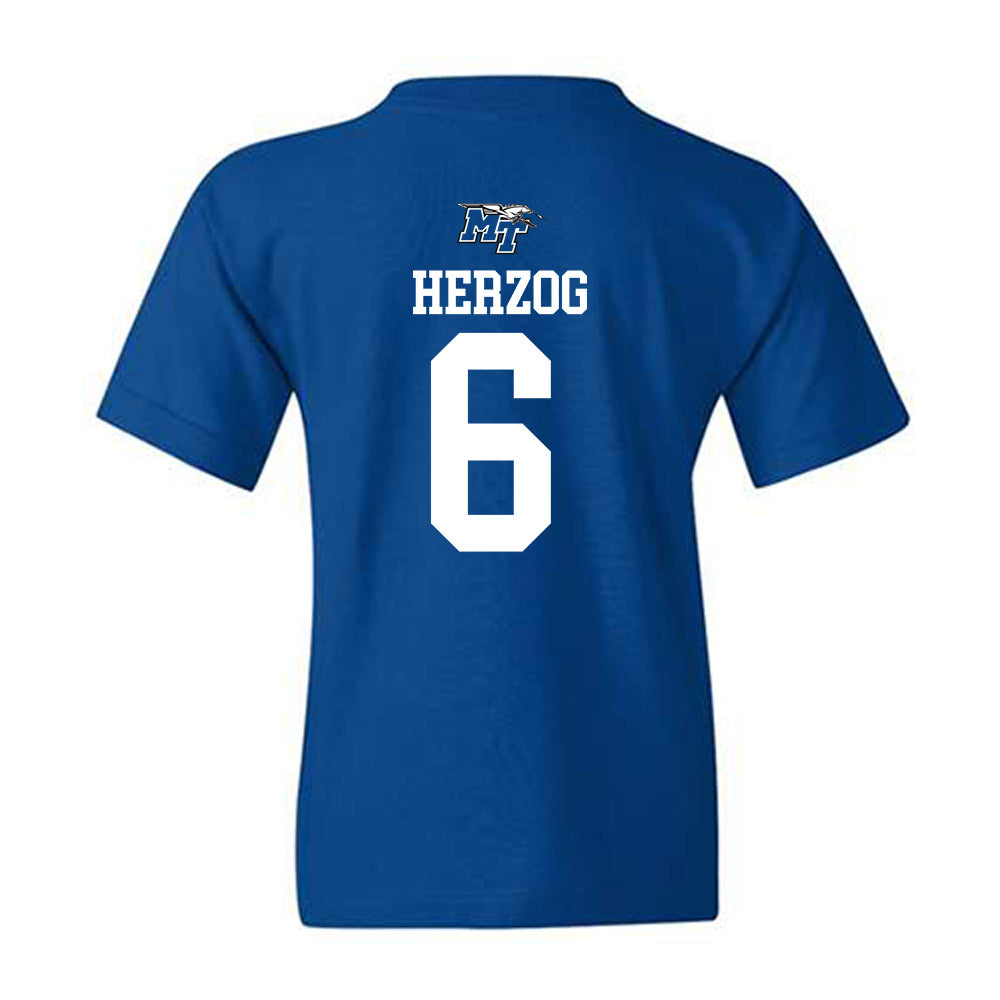 MTSU - NCAA Women's Soccer : Nev Herzog - Replica Shersey Youth T-Shirt-1