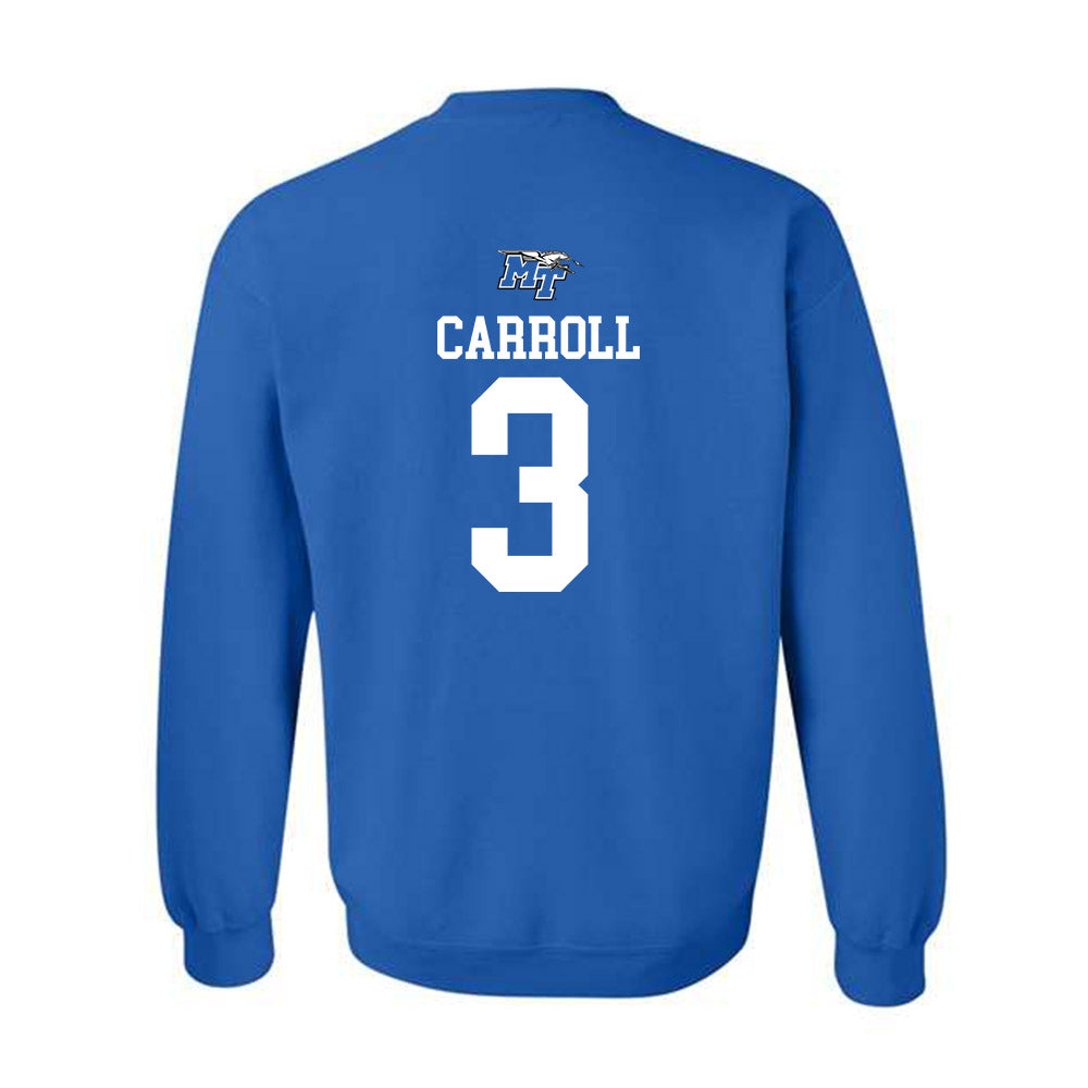MTSU - NCAA Women's Soccer : Megan Carroll - Replica Shersey Crewneck Sweatshirt-1