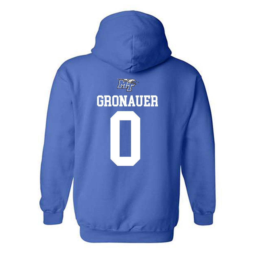 MTSU - NCAA Women's Soccer : Demi Gronauer - Replica Shersey Hooded Sweatshirt-1