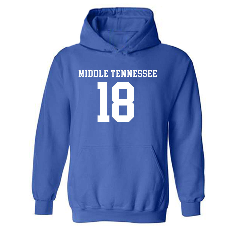 MTSU - NCAA Women's Soccer : Hailey Crabb - Replica Shersey Hooded Sweatshirt-0