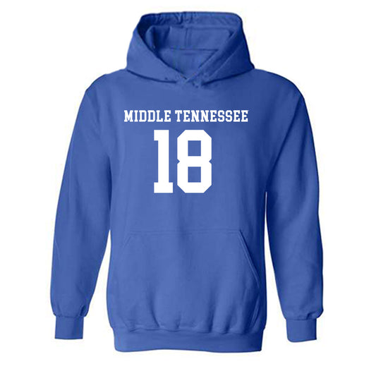 MTSU - NCAA Women's Soccer : Hailey Crabb - Replica Shersey Hooded Sweatshirt-0