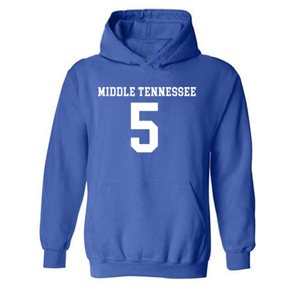 MTSU - NCAA Women's Soccer : Hailey Phillips - Replica Shersey Hooded Sweatshirt-0