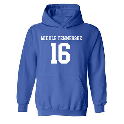 MTSU - NCAA Women's Soccer : Zoey Kulas - Replica Shersey Hooded Sweatshirt-0