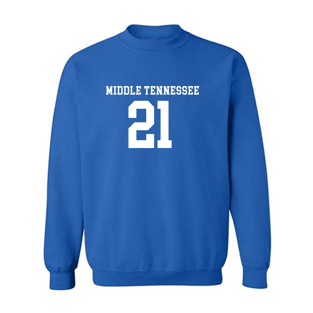 MTSU - NCAA Women's Soccer : Taylor Dodson - Replica Shersey Crewneck Sweatshirt-0