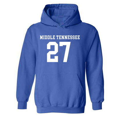 MTSU - NCAA Women's Soccer : Avery Yagle - Replica Shersey Hooded Sweatshirt-0