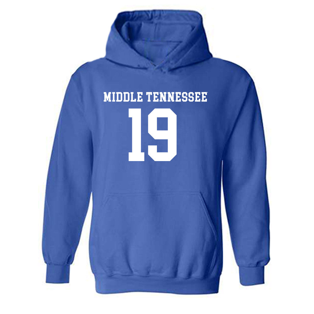 MTSU - NCAA Women's Soccer : Liza Miller - Replica Shersey Hooded Sweatshirt-0