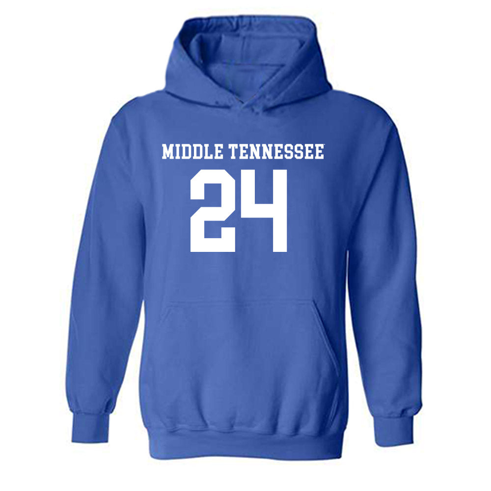 MTSU - NCAA Women's Soccer : Payton Pitman - Replica Shersey Hooded Sweatshirt-0
