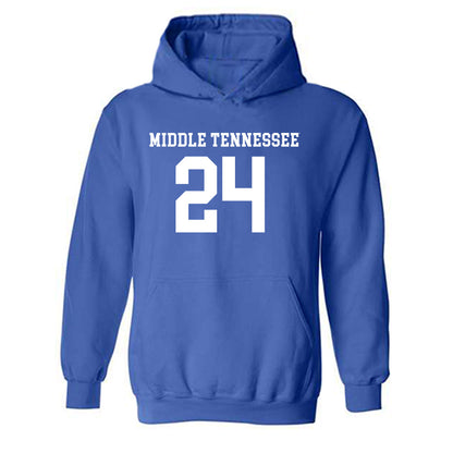 MTSU - NCAA Women's Soccer : Payton Pitman - Replica Shersey Hooded Sweatshirt-0