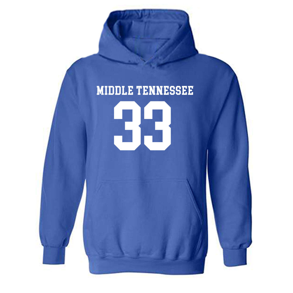 MTSU - NCAA Women's Soccer : Scottie Newton - Replica Shersey Hooded Sweatshirt-0