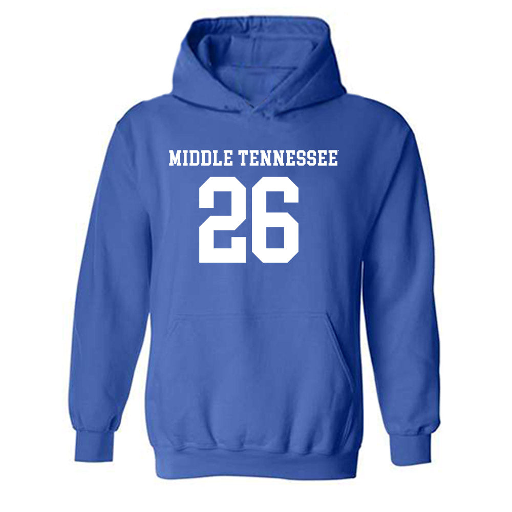 MTSU - NCAA Women's Soccer : Brynn Patterson - Replica Shersey Hooded Sweatshirt-0