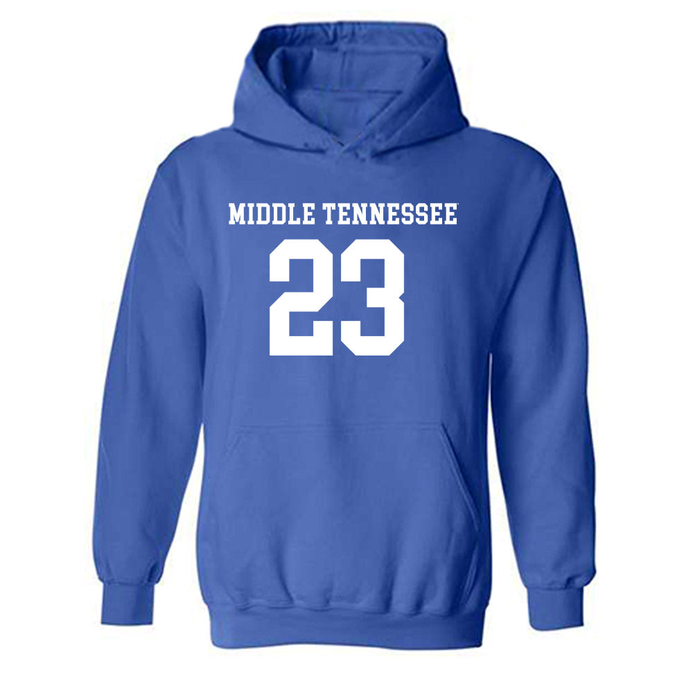 MTSU - NCAA Women's Soccer : Luiza Junior dos Santos - Replica Shersey Hooded Sweatshirt-0