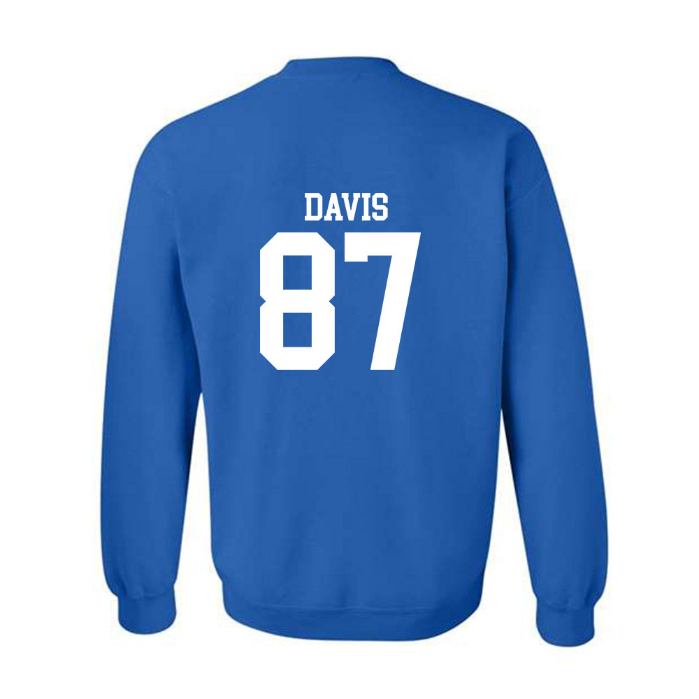 MTSU - NCAA Football : Chase Davis - Replica Shersey Crewneck Sweatshirt-1