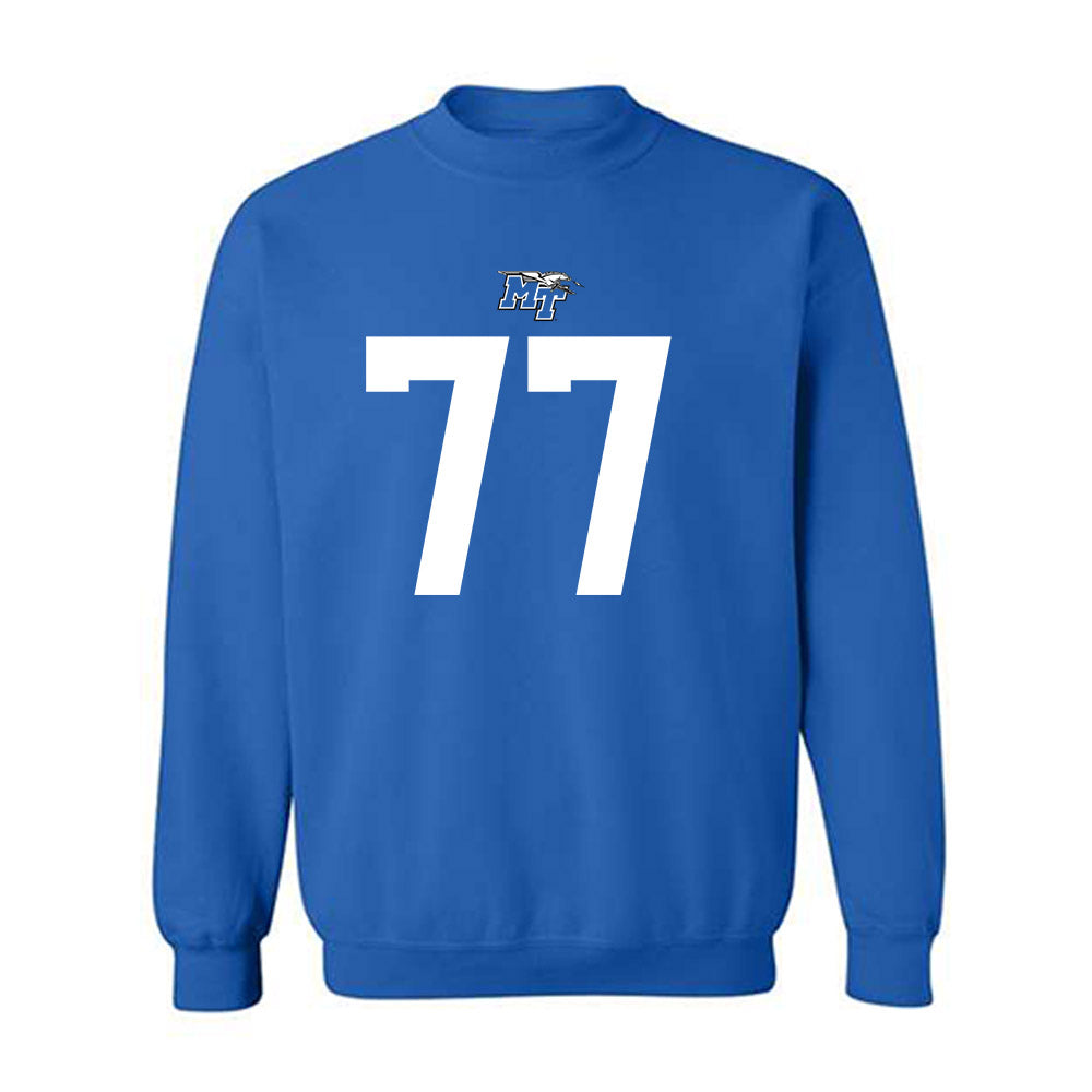 MTSU - NCAA Football : Diego Blattler - Replica Shersey Crewneck Sweatshirt-0