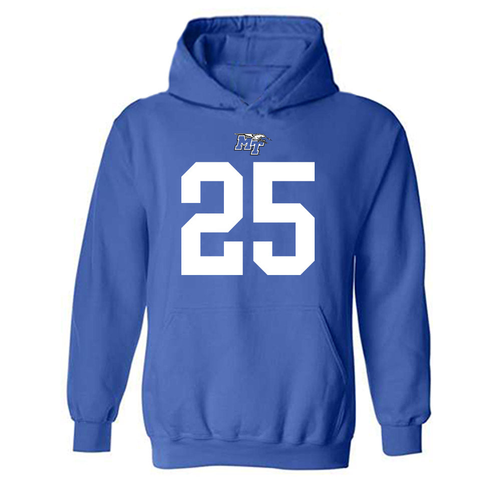 MTSU - NCAA Football : Ethan Sherman - Replica Shersey Hooded Sweatshirt-0