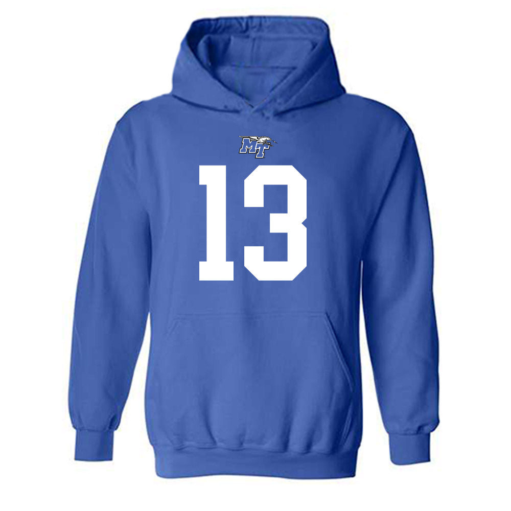 MTSU - NCAA Football : Ziyon Butler - Replica Shersey Hooded Sweatshirt-0