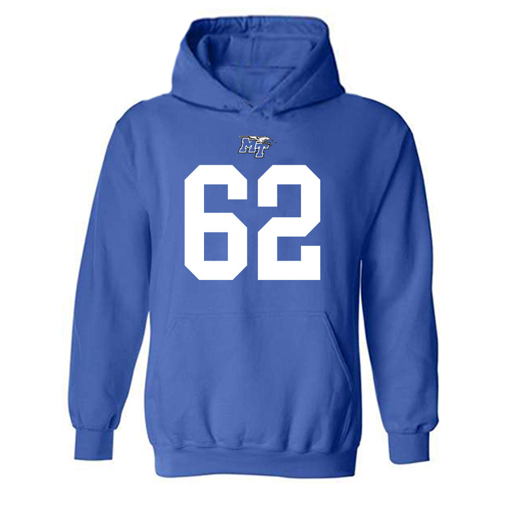MTSU - NCAA Football : Tim Jacobs - Replica Shersey Hooded Sweatshirt-0