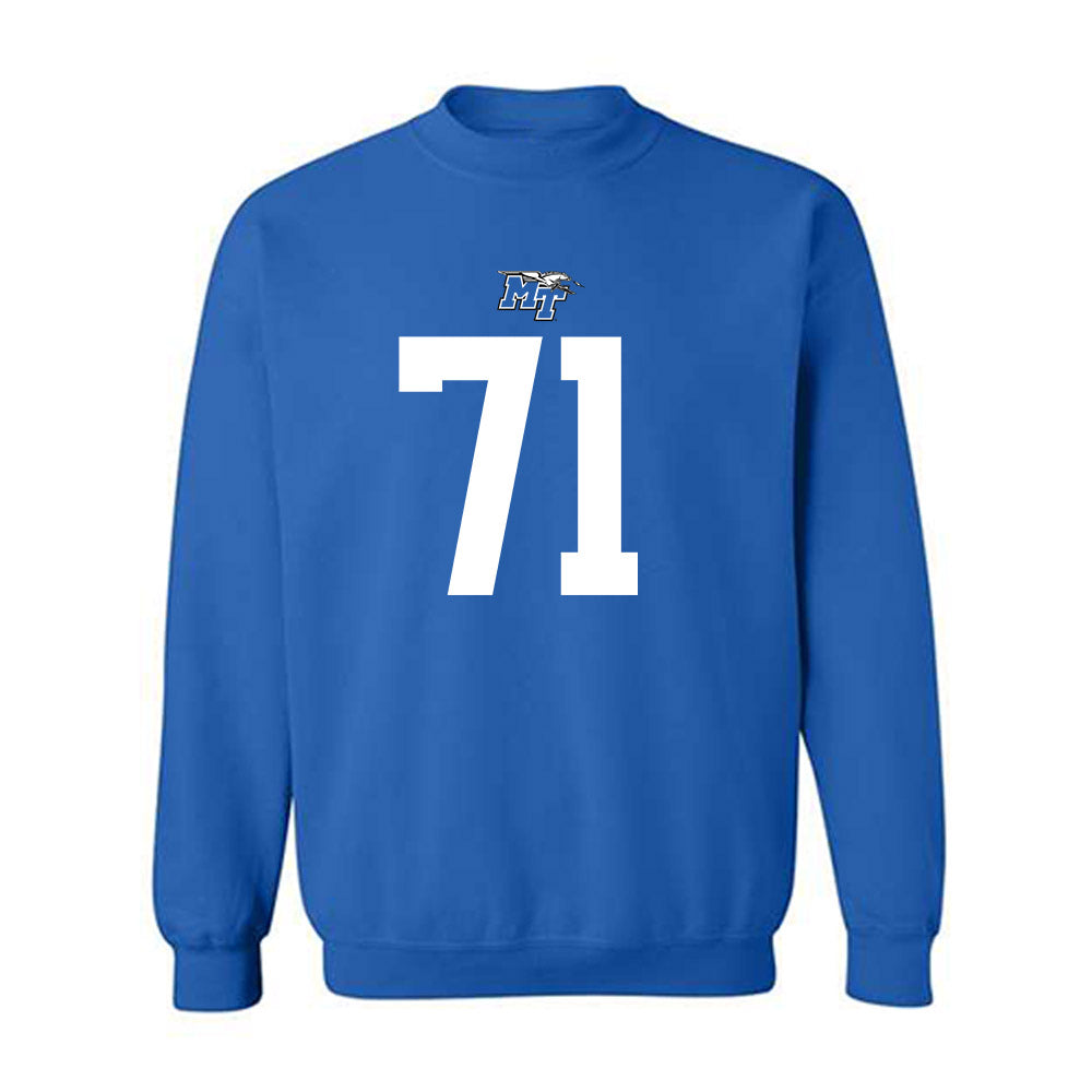 MTSU - NCAA Football : Quentin Butler - Replica Shersey Crewneck Sweatshirt-0