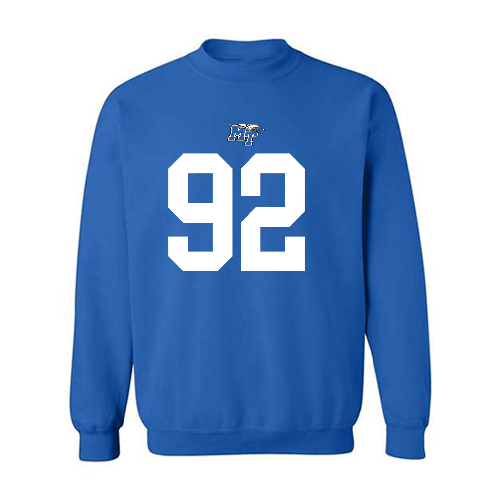 MTSU - NCAA Football : Ashton Logan - Replica Shersey Crewneck Sweatshirt-0