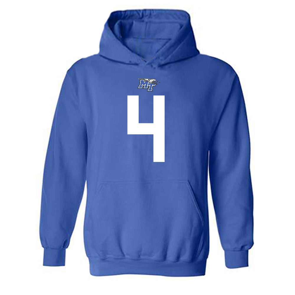 MTSU - NCAA Football : Tyree Patterson - Replica Shersey Hooded Sweatshirt-0