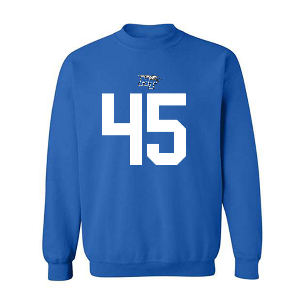 MTSU - NCAA Football : Jayden Arenas-Michel - Replica Shersey Crewneck Sweatshirt-0