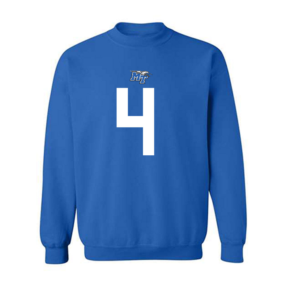 MTSU - NCAA Football : Tyree Patterson - Replica Shersey Crewneck Sweatshirt-0