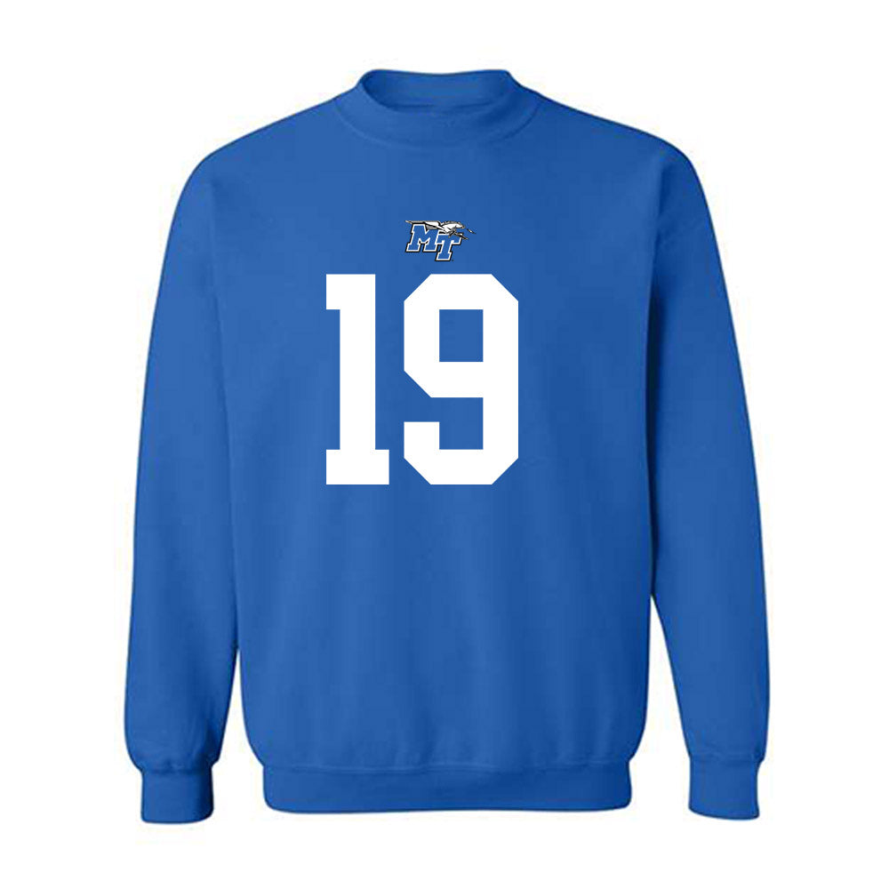 MTSU - NCAA Football : Aidan Singleton - Replica Shersey Crewneck Sweatshirt-0