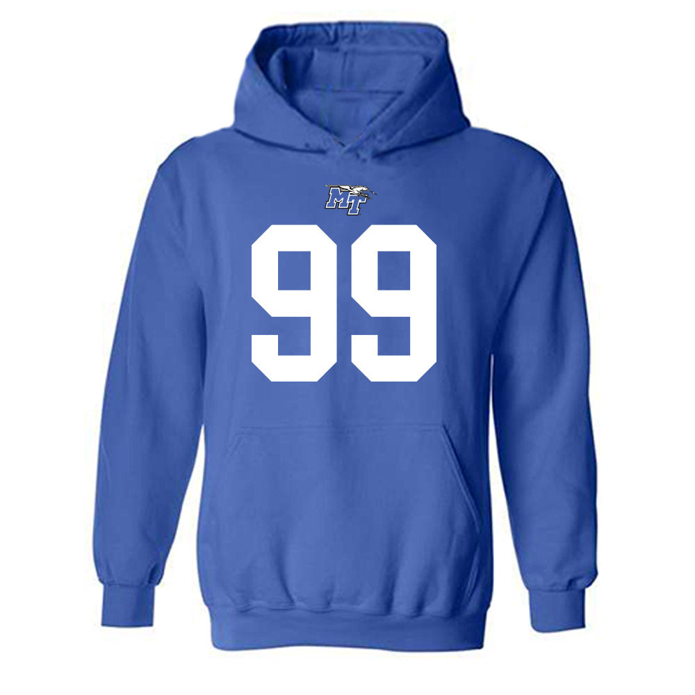 MTSU - NCAA Football : Archie Roseman V - Replica Shersey Hooded Sweatshirt-0
