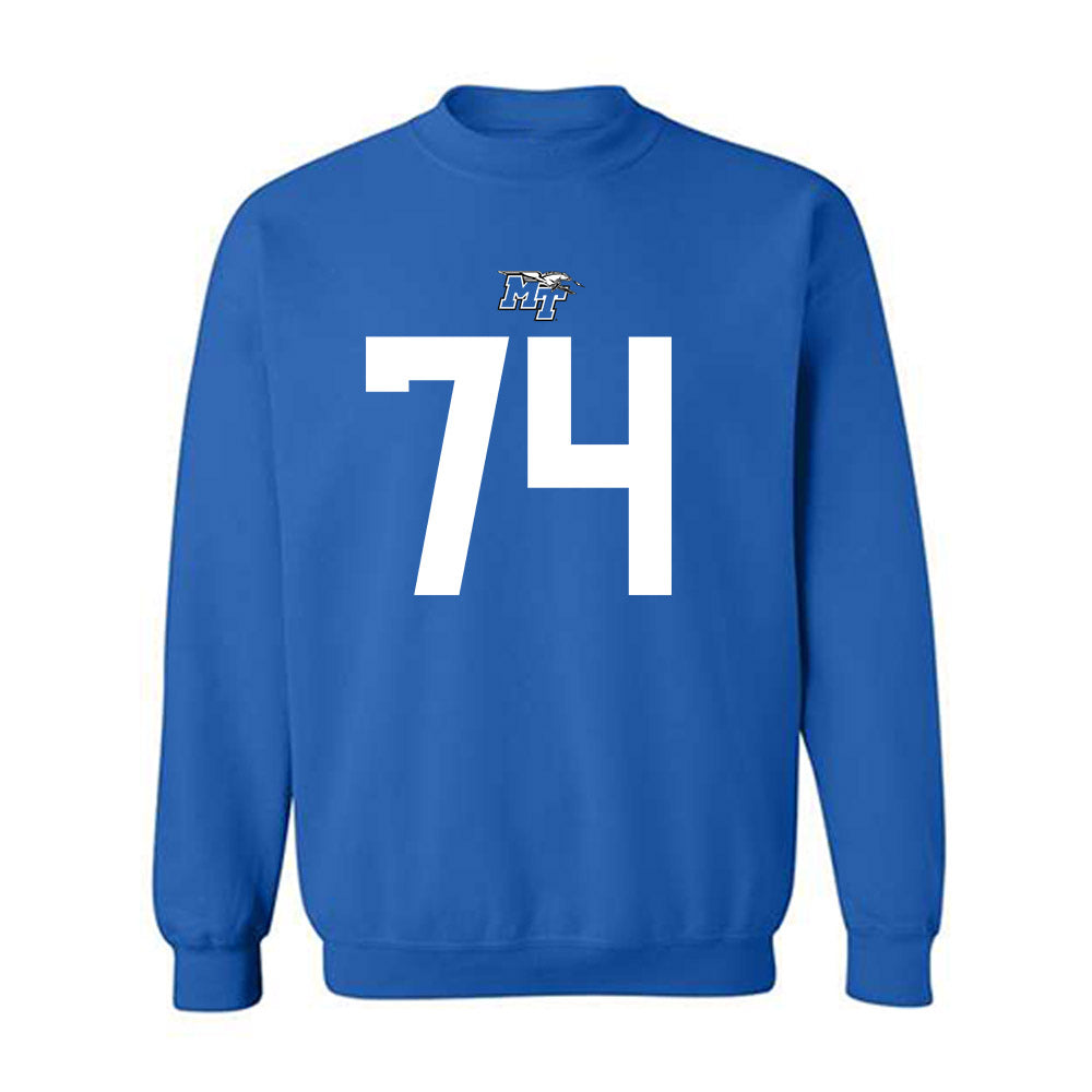 MTSU - NCAA Football : Jonathan Waller - Replica Shersey Crewneck Sweatshirt-0