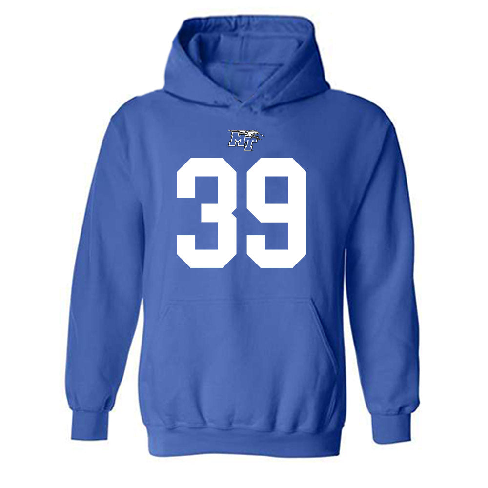 MTSU - NCAA Football : Evan Poticher - Replica Shersey Hooded Sweatshirt-0