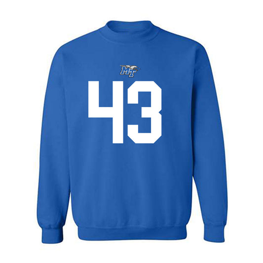 MTSU - NCAA Football : Aidan Butts - Replica Shersey Crewneck Sweatshirt-0