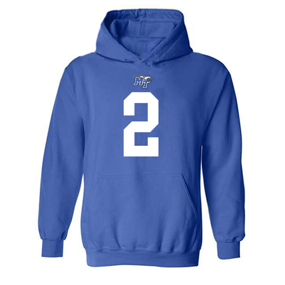 MTSU - NCAA Football : Jackson Lowe - Replica Shersey Hooded Sweatshirt-0