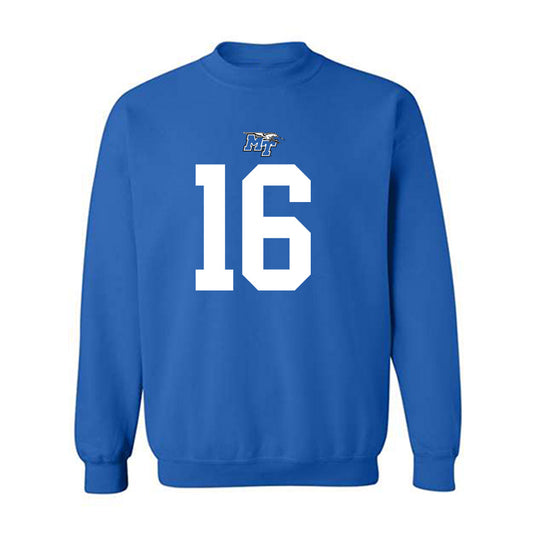 MTSU - NCAA Football : Jaiyden Thompson - Replica Shersey Crewneck Sweatshirt-0