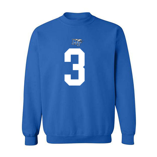 MTSU - NCAA Football : Cam Lacy - Replica Shersey Crewneck Sweatshirt-0