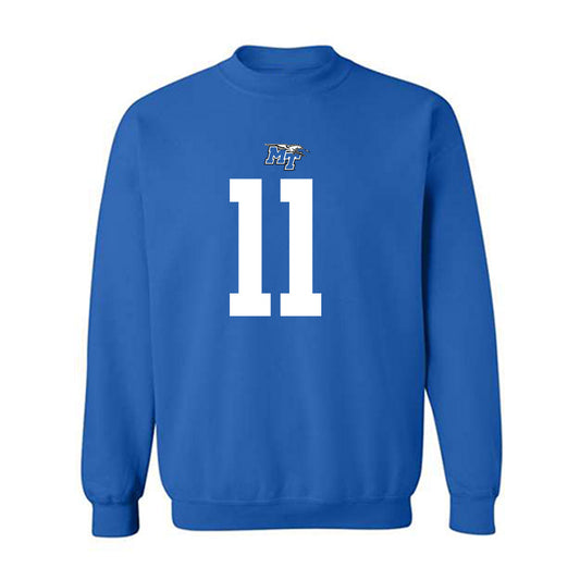 MTSU - NCAA Football : James Johnson - Replica Shersey Crewneck Sweatshirt-0
