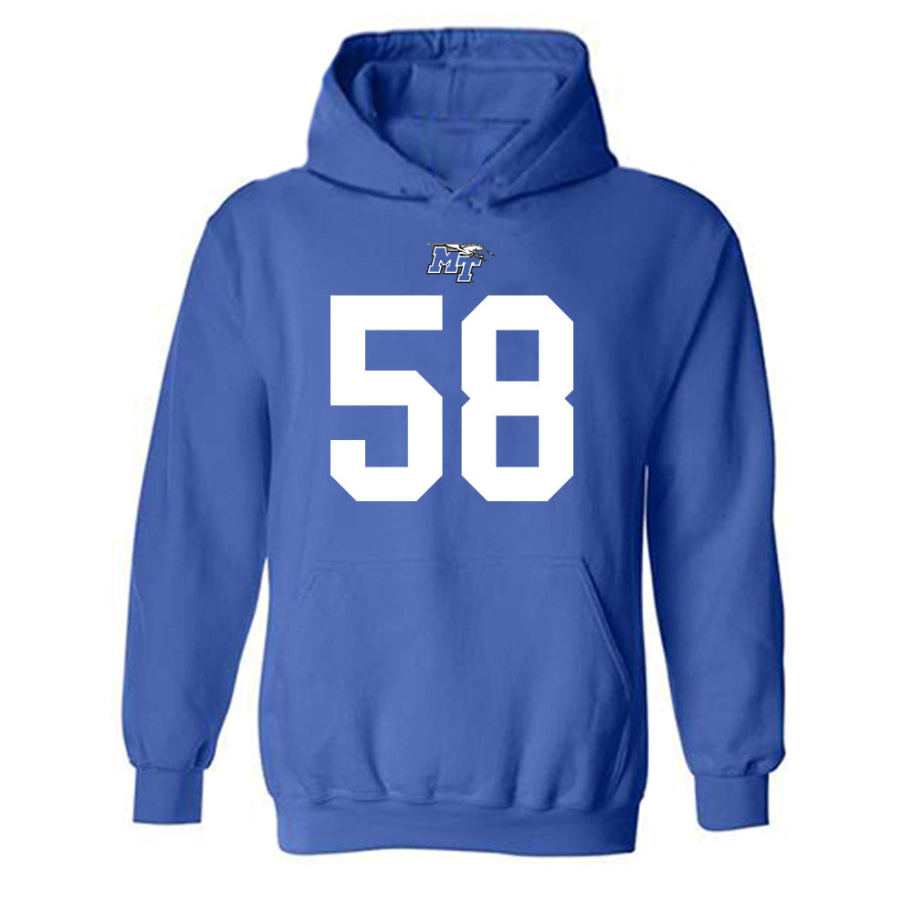 MTSU - NCAA Football : Trevaris Edwards - Replica Shersey Hooded Sweatshirt-0